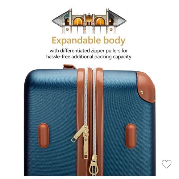 19V69 ITALIA Vintage Expandable Large on 1pc Luggage,suitcase travel bag - Picture 6 of 16